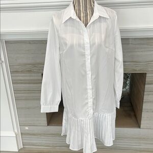 SHEIN White Long Sleeve Dress